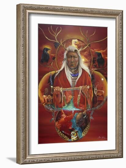 Peace Pipe Offering-Sue Clyne-Framed Giclee Print