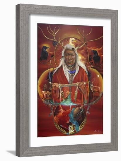 Peace Pipe Offering-Sue Clyne-Framed Giclee Print