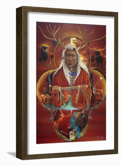 Peace Pipe Offering-Sue Clyne-Framed Giclee Print