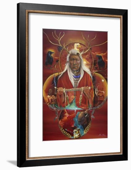 Peace Pipe Offering-Sue Clyne-Framed Giclee Print