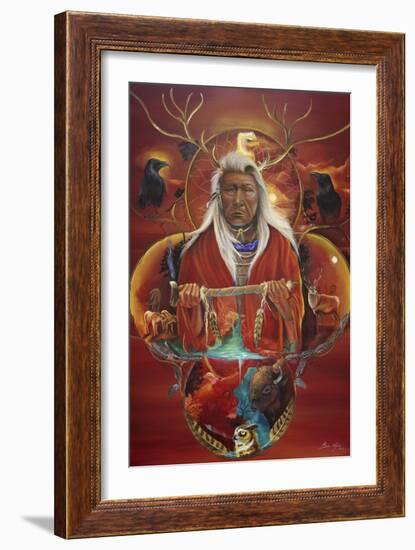 Peace Pipe Offering-Sue Clyne-Framed Giclee Print