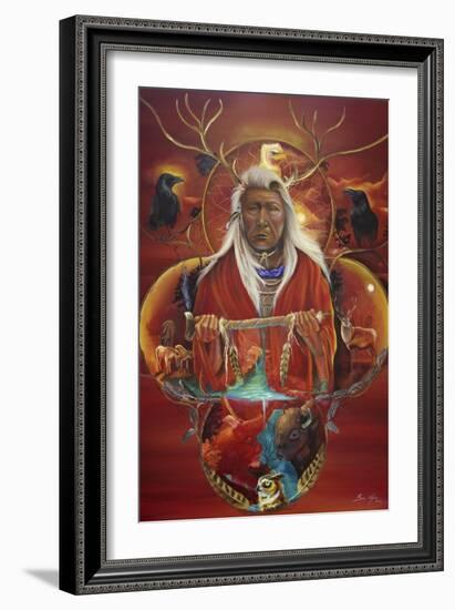 Peace Pipe Offering-Sue Clyne-Framed Giclee Print