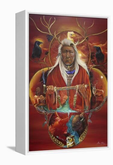 Peace Pipe Offering-Sue Clyne-Framed Premier Image Canvas