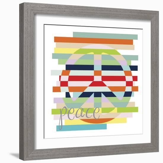 Peace Rainbow-Erin Clark-Framed Giclee Print