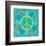 Peace Sign Floral Hearts I-Alan Hopfensperger-Framed Art Print