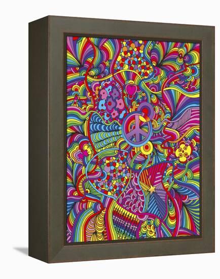 Peace Sign Lines-Howie Green-Framed Premier Image Canvas