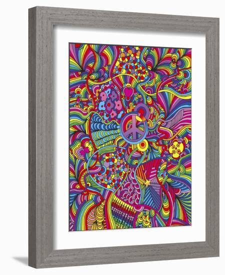 Peace Sign Lines-Howie Green-Framed Giclee Print