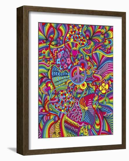 Peace Sign Lines-Howie Green-Framed Giclee Print