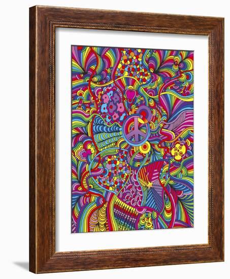 Peace Sign Lines-Howie Green-Framed Giclee Print