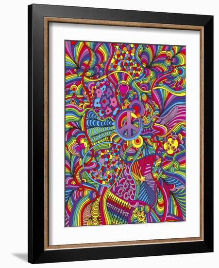 Peace Sign Lines-Howie Green-Framed Giclee Print