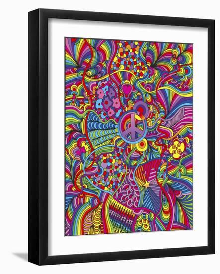 Peace Sign Lines-Howie Green-Framed Giclee Print