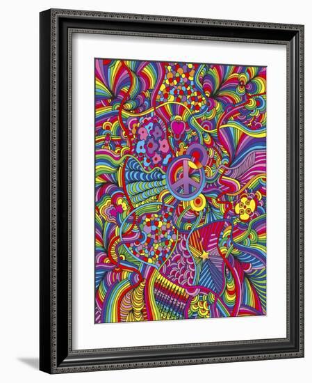 Peace Sign Lines-Howie Green-Framed Giclee Print