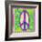 Peace sign (purple)-Kem Mcnair-Framed Art Print