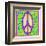 Peace sign (purple)-Kem Mcnair-Framed Art Print