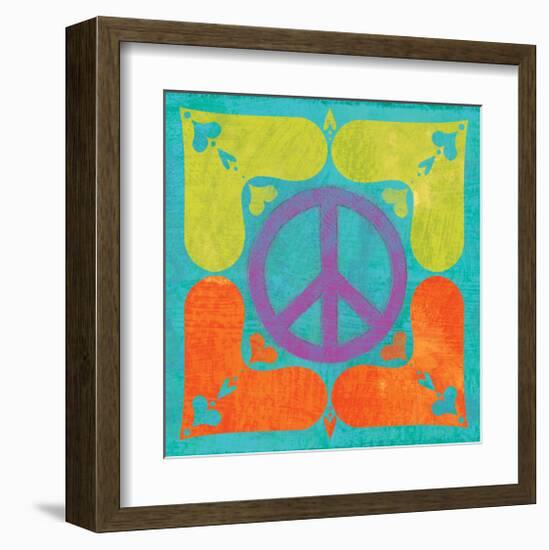 Peace Sign Quilt I-Alan Hopfensperger-Framed Art Print