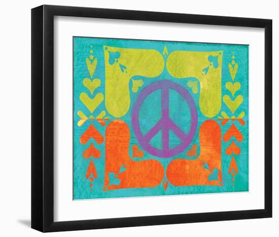 Peace Sign Quilt II-Alan Hopfensperger-Framed Art Print