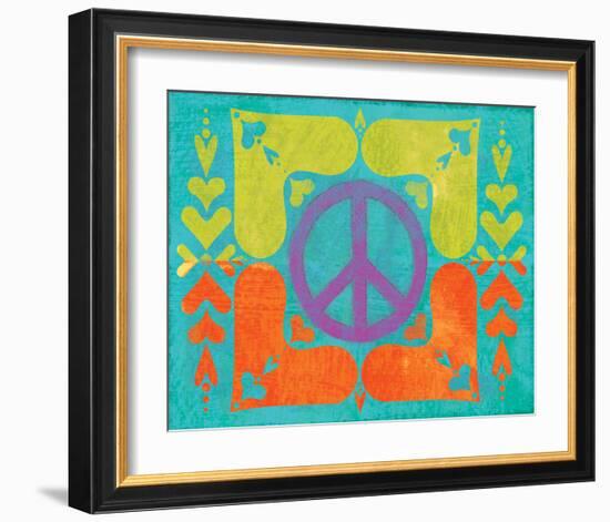 Peace Sign Quilt II-Alan Hopfensperger-Framed Art Print