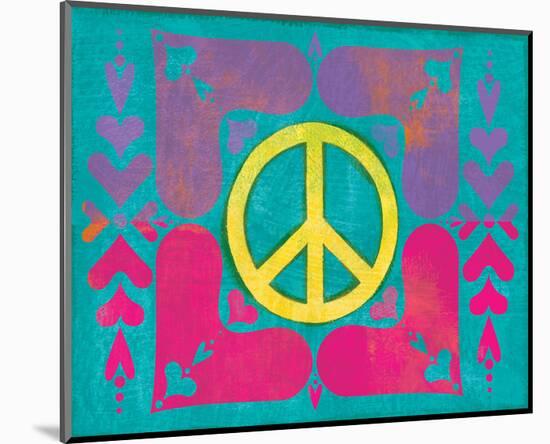 Peace Sign Quilt IV-Alan Hopfensperger-Mounted Art Print