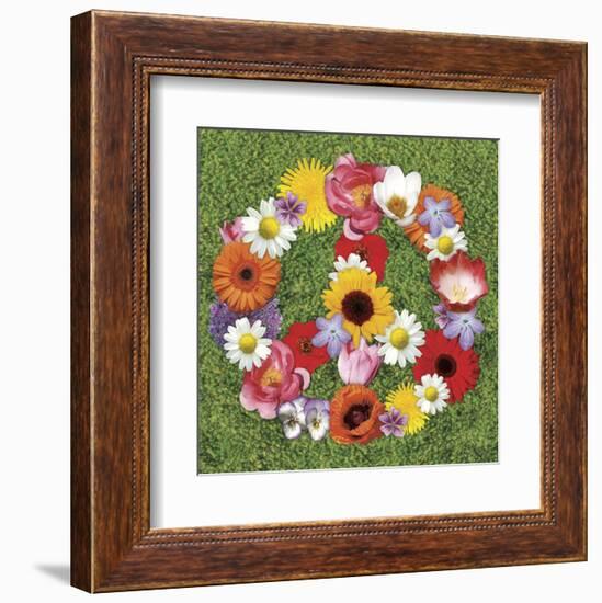 Peace Wreath-Jenny Kraft-Framed Art Print