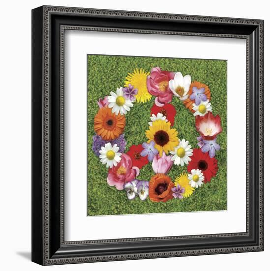 Peace Wreath-Jenny Kraft-Framed Art Print