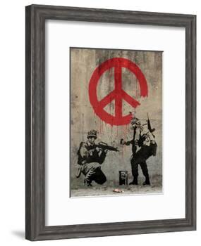 Peace-Banksy-Framed Art Print