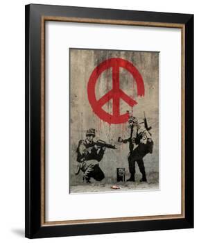 Peace-Banksy-Framed Art Print