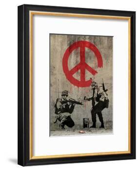 Peace-Banksy-Framed Art Print