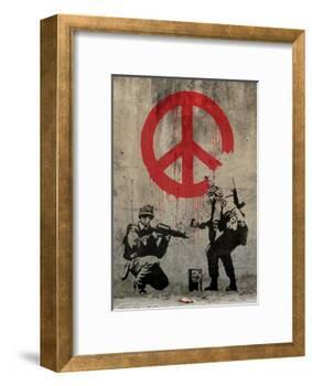 Peace-Banksy-Framed Art Print