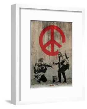 Peace-Banksy-Framed Art Print