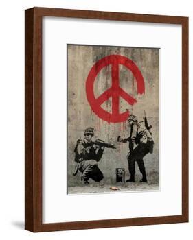 Peace-Banksy-Framed Art Print