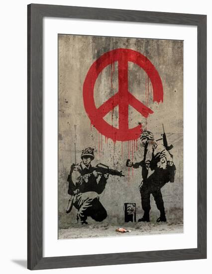 Peace-Banksy-Framed Giclee Print