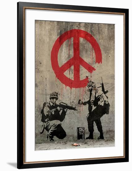 Peace-Banksy-Framed Giclee Print