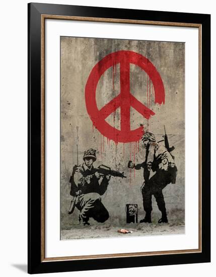 Peace-Banksy-Framed Giclee Print