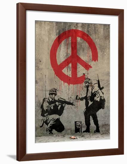 Peace-Banksy-Framed Giclee Print