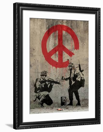 Peace-Banksy-Framed Giclee Print