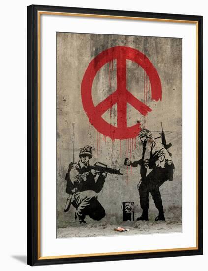 Peace-Banksy-Framed Giclee Print