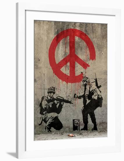 Peace-Banksy-Framed Giclee Print