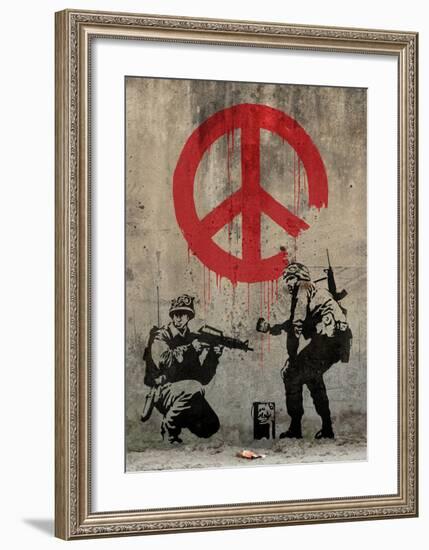 Peace-Banksy-Framed Giclee Print