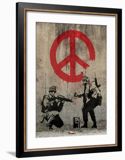 Peace-Banksy-Framed Giclee Print