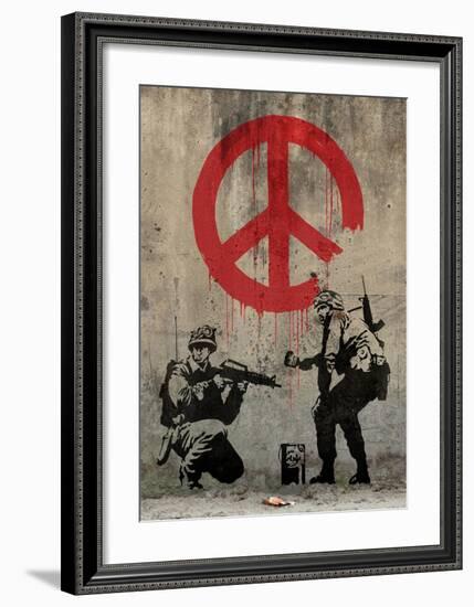 Peace-Banksy-Framed Giclee Print