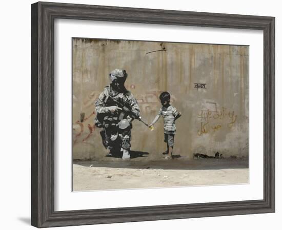 Peace-Banksy-Framed Giclee Print