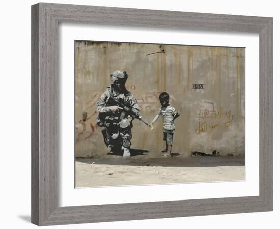 Peace-Banksy-Framed Giclee Print