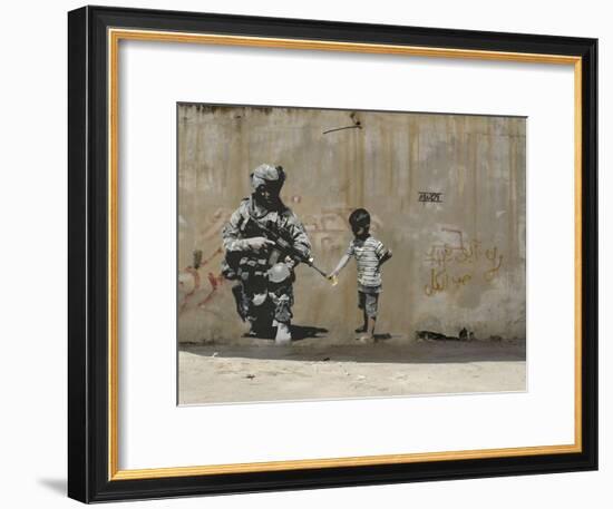 Peace-Banksy-Framed Giclee Print