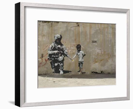 Peace-Banksy-Framed Giclee Print