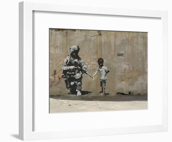 Peace-Banksy-Framed Premium Giclee Print