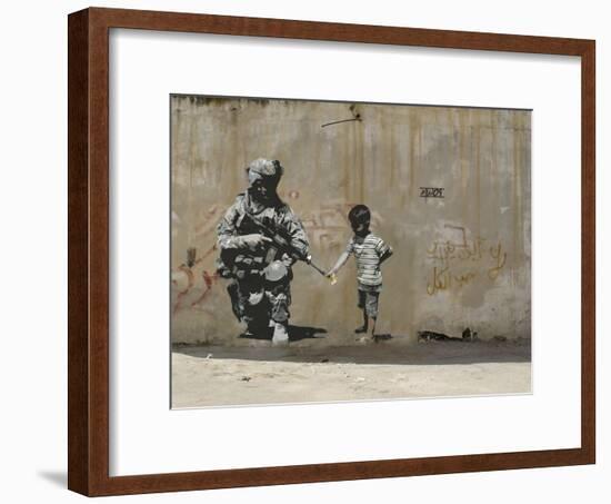 Peace-Banksy-Framed Premium Giclee Print