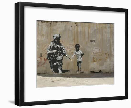 Peace-Banksy-Framed Premium Giclee Print