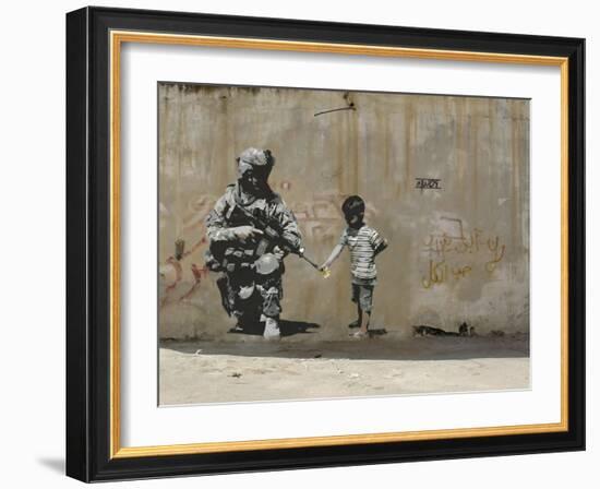 Peace-Banksy-Framed Premium Giclee Print