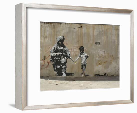 Peace-Banksy-Framed Premium Giclee Print