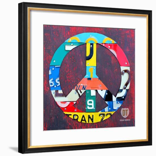 Peace-Design Turnpike-Framed Giclee Print